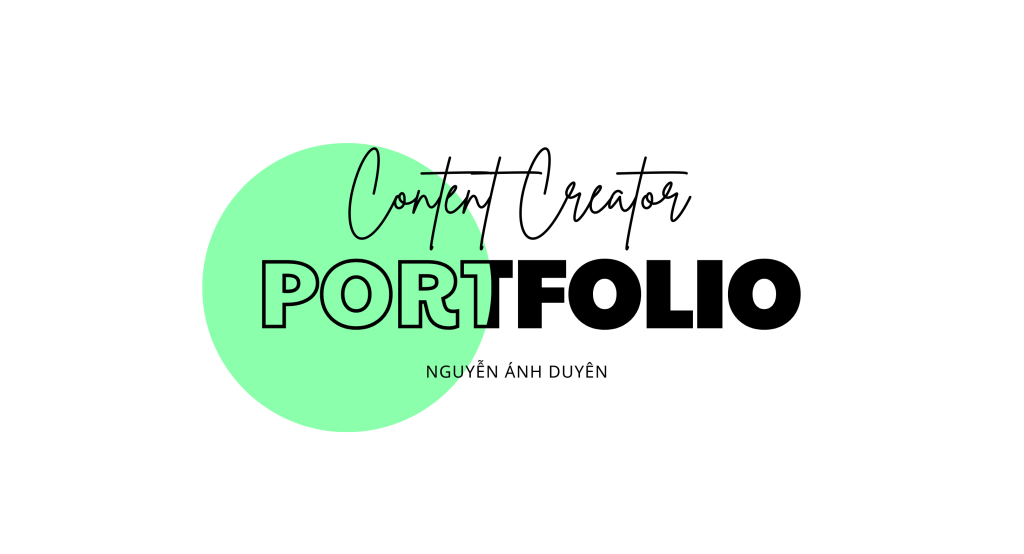 Bìa Portfolio Nguyễn Ánh Duyên